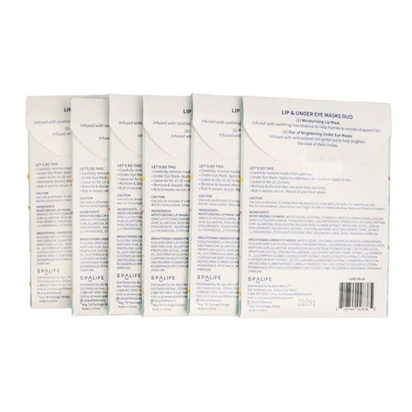 8 SpaLife Feelin Like A Spring Chick Lip & Under Eye Masks Duo Lot - Picture 4 of 4